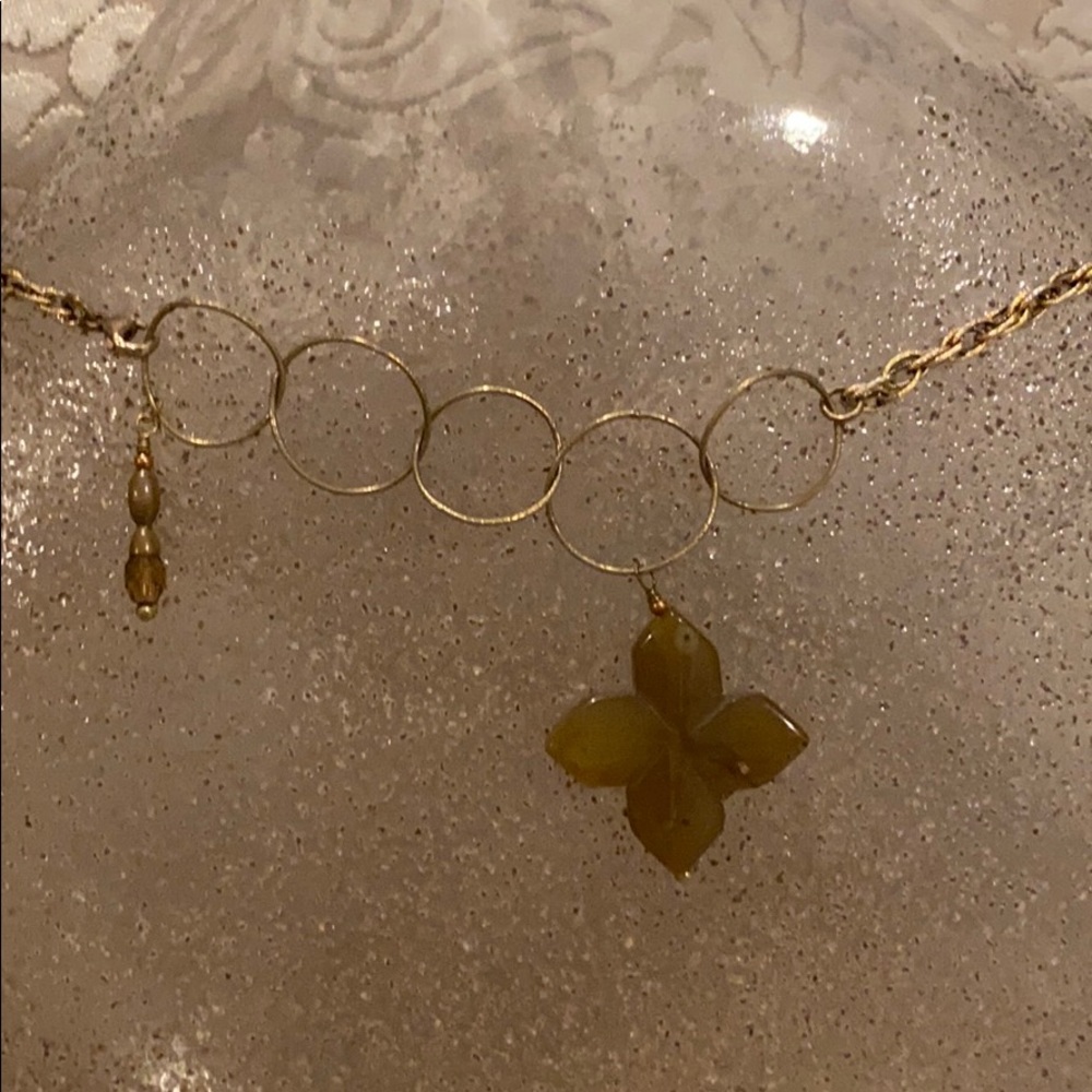 brushed gold chain with 2 inch star medallion